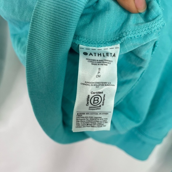 Athleta Sundown Aqua Blue
Pullover Sweatshirt Size Small - Picture 9 of 10